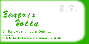 beatrix holla business card